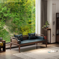 定制黑胡桃罗汉床新中式实木推拉床小户型客厅伸缩沙发简约现代贵