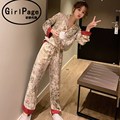 日本gp纯棉睡衣女网红高级感长袖秋季ins风可外穿性感家居服