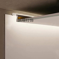 推荐悬浮吊顶瓷砖木饰面隔栅洗墙灯槽嵌入式反光灯条隐形回光灯线
