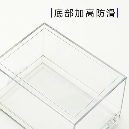新品全透明整理盒密封保鲜收纳小盒子厨房塑料高透明长方形有带盖