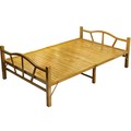 折叠床单人双人家用简易便捷碳化竹床1.2米1.5租房午休午睡硬板床