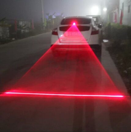 汽车用防追尾激光雾灯车尾红外线摩托车改装投影灯防撞一字装饰灯