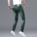 香港高端绿水鬼牛仔裤男春夏爆款奇阿玛尼亚弹力修身小脚品牌长裤