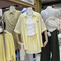 东大门女装2024夏韩版运动休闲套装印花短袖衬衫a字半身裙两件套