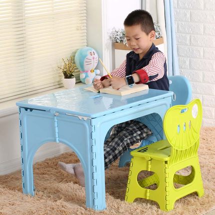 儿童桌子幼儿园塑料折叠桌椅套装宝宝吃饭桌早教小桌子便携玩具桌