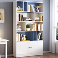 实木落地置物书架家用书房靠墙展示柜简易多层收纳柜子简约储物柜