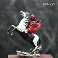 Banksy骑士欧美客厅人物家居桌面摆件办公室装饰树脂工艺品礼品