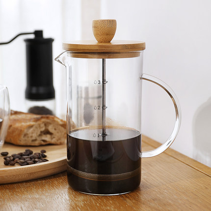 玻璃法压壶法式咖啡壶加厚滤压壶手冲咖啡器具打奶泡器泡茶壶家用
