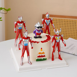 网红超人蛋糕装饰摆件儿童生日卡通小怪兽咸蛋超人烘焙插件配件