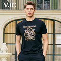 VJC 2024年夏季男装新款短袖T恤烫钻上衣休闲半袖 B23BA1028