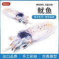 仿真海洋生物海底鱿鱼玩具章鱼动物水母大王乌贼模型男孩生日礼物