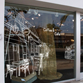文艺手绘街景 咖啡馆奶茶甜品店铺背景墙装饰 大型玻璃橱窗贴纸画