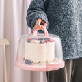 塑料手提蛋糕盒可重复使用6/8/10寸加高生日透明盒家用烘焙包装盒