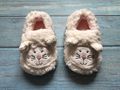 猫咪冬季儿童棉拖鞋冬款女宝宝 2-6岁家居防滑包跟卡通羊羔绒