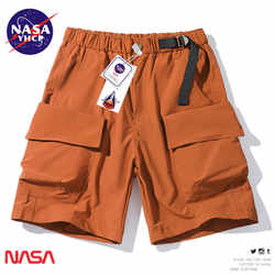 NASA联名夏季工装短裤男装户外休闲美式潮牌多口袋五分中裤子男士