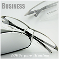 进口纯钛眼镜框男半框黑色超轻大脸时尚商务tr90运动款近视眼镜架