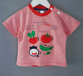 特价-原-韩版夏季男童短袖纯棉红色卡通 T恤圆领套头背心女童上衣