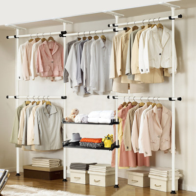 品布衣柜钢管加粗加固挂衣架简约现代经济型组装简易布艺钢架衣促