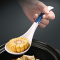 日式陶瓷大勺子长柄家用汤勺大号盛汤勺舀粥调羹汤匙餐具吃拉面勺