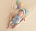 KD新生儿主题夏季宝宝拍摄道具儿童衣服拍照服装套组气球主题道具