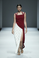 Yiwen Studio设计师原创2020秀款中长款修身开叉连衣裙