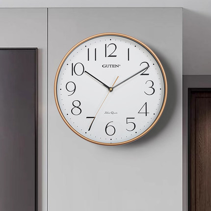 金钟宝静音挂钟客厅现代简约家用时钟北欧钟表创意餐厅卧室石英钟