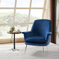 北欧布艺沙发小户型现代轻奢设计设计师定制蓝灰黄粉色单人沙发椅