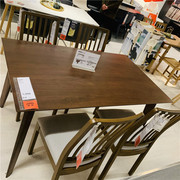 宜家国内代购瓦比桌子饭桌餐桌6人桌小方桌实木桌西餐桌咖啡桌