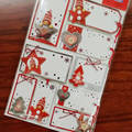 新款创意圣诞节DIY贺卡片相册礼品盒标签3D立体粘贴纸手帐配件