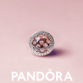 Pandora潘多拉官网 玫瑰金胭脂粉闪亮的心手链串珠珠子781725NBP