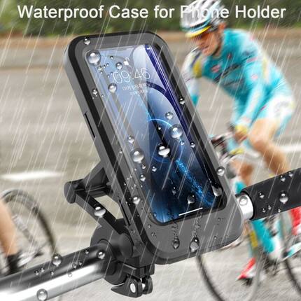 自行车摩托车手机支架防水壳通用防水保护壳6.5寸防水保护套