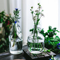 吊钟马醉木透明玻璃欧式花瓶美式乡村小口插花瓶家居装饰水培摆件