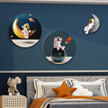 网红宇航员儿童房间布置男孩卧室墙面装饰用品背景贴纸床头挂件画