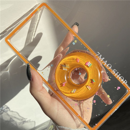 7Mao原创橘色甜甜圈适用苹果14promaxiphone1213mini手机壳11promax全包套xs8p 小米13 nova8/9pro 荣耀70/80