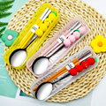 儿童筷子勺子套装小学生上学一人用便携式单人餐具收纳盒外带上班