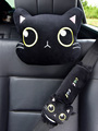汽车头枕护颈枕头车用靠枕可爱黑猫车载座椅靠垫腰靠女生车内颈枕