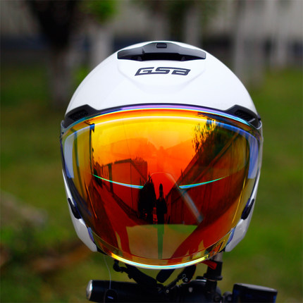 GSB摩托车头盔机车3C半盔男女双镜片男女轻便式四季通用全新正品