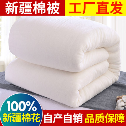 新疆棉被纯棉花被子夏凉被空调被全棉春秋被芯棉絮床垫被褥子棉胎