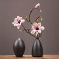 中式创意陶瓷花瓶摆件客厅餐桌插花家居软装饰品禅意仿真梅花套装