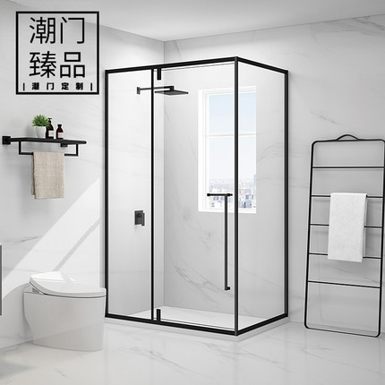 网红淋浴隔断房整体浴室玻璃家用卫生间干湿分离推拉门洗澡间浴屏