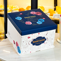 生日蛋糕盒6/8/10/12寸加厚款手提方形烘焙包装盒子定制包邮批 发