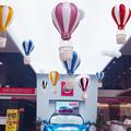 38女神节装饰开业美陈道具塑料热气球吊饰汽车店展厅布置创意挂饰