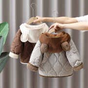 男童冬装棉袄上衣2023新款儿童加厚外套1一2-3岁宝宝加绒保暖棉衣