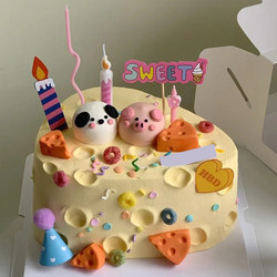 奶酪蛋糕猫和老鼠生日蛋糕网红创意定制儿童杰瑞广州全国同城配送