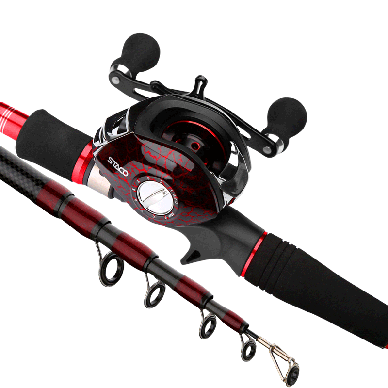短节路亚竿3.3 3.6米套装超硬抛竿收缩路亚钓鱼竿碳素伸缩便携式