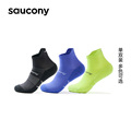Saucony索康尼夏季新款短筒袜男运动短袜黑色女中袜吸汗防臭袜子