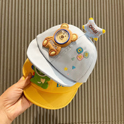 韩版春秋婴儿帽子卡通可爱一岁男宝宝出游鸭舌帽夏季遮阳帽潮