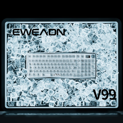 前行者V99冰糖甜心无线透明机械键盘女生客制化蓝牙游戏RGB高颜值