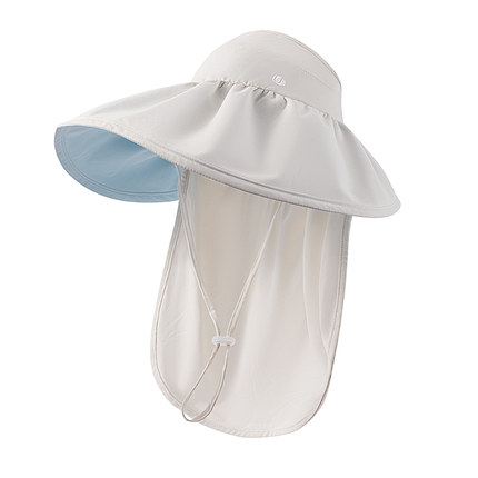 UVNO防晒帽子女款2023新款遮阳帽太阳帽防紫外线遮脸夏季护颈披肩