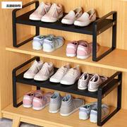 鞋柜分层隔板置物架鞋架柜子里的柜内置鞋架放鞋子的收纳隔层架子